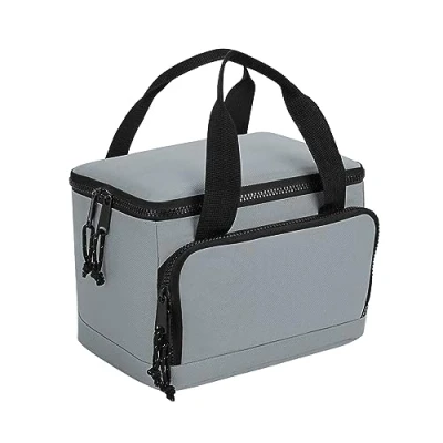 Image of BagBase BG288 Mini Cooler Bag Stylish Adult Lunchbag Insulated Cool Box, 100% Recycled Polyester 4L Capacity Pure Grey