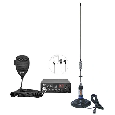 Image of CBI Radio ESCORT HP 8001L ASQ + Headset HS81L CB PNI ML70 antenna with magnet included