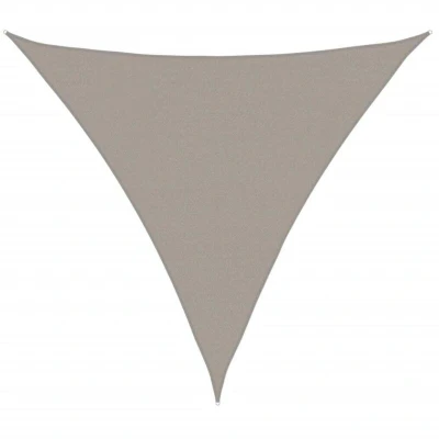 Image of vidaXL Sunshade Sail 160 g/m² Triangular Light Grey 5x5x5 m HDPE