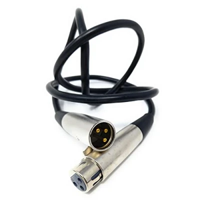 Image of DRUT 1m 3 pin XLR Male Plug To Female Socket, Audio Microphone, Mixer, Speaker Lead Cable 3.3ft