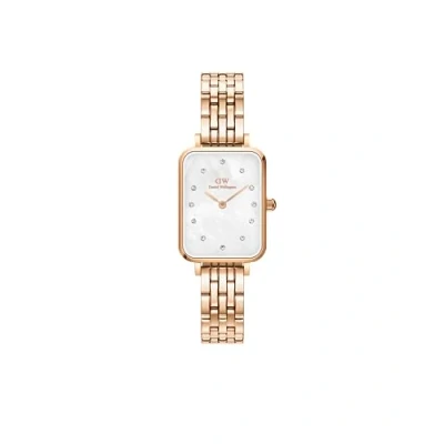 Image of Daniel Wellington DW00100620 Ladies Quadro Link Rose Gold 20mm Watch