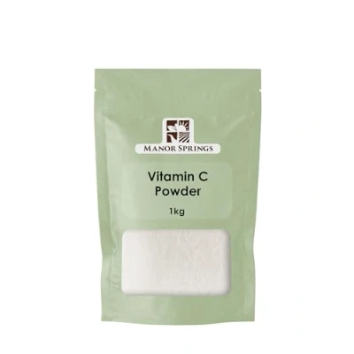 Image of Vitamin C Powder 1kg by Manor Springs, Ascorbic Acid, Non GMO, Dietary Supplement, Food Grade