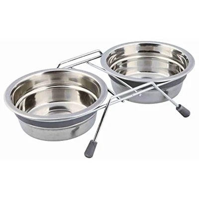 Image of Trixie Eat on Feet Two Anti Rattle Bowl Set for Dog, 0.45 Litre, Pack of 6