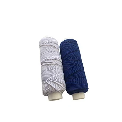 Image of Shirring Shearing Elastic Thread, 20 Meter Each Colour Per Spool, Pack of 2 X 20m Spools, Sewing, Haberdashery, Craft, Smocking, Gathering, (White &amp; Royal), 30 Colours Available