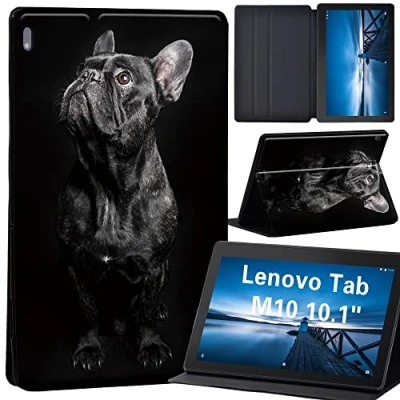Image of animal Case for Lenovo Tab M10 TB X605F/ X605L/ X505F/ X505L Leather Tri Fold Stand Cover 10.1 Inch Tablet (Bulldog)