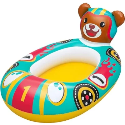 Image of Inflatable Lobster or Bear Baby Boat Pool and Beach Float for Kids aged 3 Years+ (Bear)