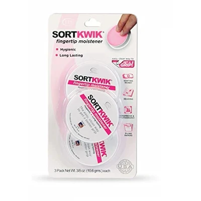 Image of Sortkwik LEE 20053 Fingertip Moisteners, 3/8 oz, Pink (Pack of 3)