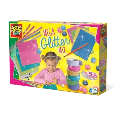 Image of SES Creative 14109 Mega Glitter Handicraft Set, Mixed