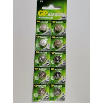 Image of GP Batteries GPA76 C10 Coin Cells Alkaline Card 1