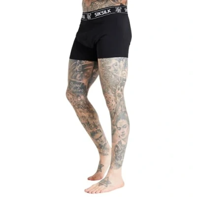 Image of SikSilk Men&#039;s 3 Pack Boxer Underwear Underpants Short Black S