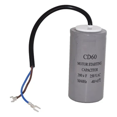 Image of Universal 200UF / 200MFD AC Motor Start Capacitor with Cable 250v