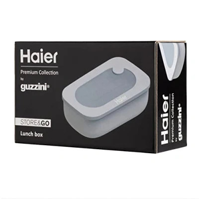 Image of Haier Hermetic Lunchbox with Inner Container, Dishwasher Safe, Suitable for Refrigerator, Freezer and Microwave, 12.2x12.2x6.8 cm, Premium Collection by Guzzini