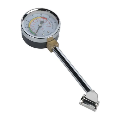 Image of Sealey Twin Connector Tyre Pressure Gauge 0 220psi