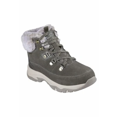 Image of Skechers Women&#039;s Trego Ankle Boot, Olive, 4.5 UK