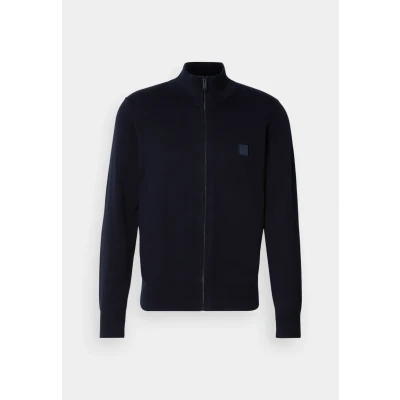 Image of BOSS Kanozip Cardigan, Men&#039;s, Size: XXL, Dark blue