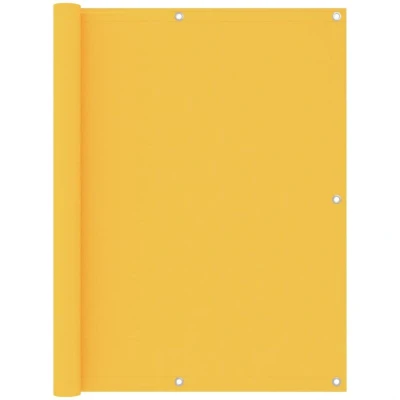 Image of vidaXL Balcony Screen Yellow 120x500 cm Oxford Fabric
