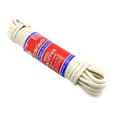 Image of Everlasto &#039;Red Wrapper&#039; UK Made Quality Waxed Cotton Sash Cord No.4 (7mm) x 50m