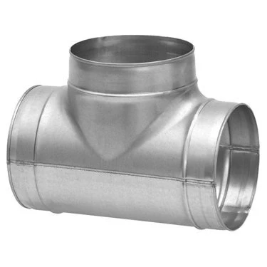 Image of I sells Metal Ducting T Piece 100mm to Galvanised Pressed Equal Tee
