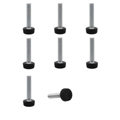 Image of SKIR&#039;CO 8 pcs, Furniture Leveling Feet M8 x 40 mm, Adjustable Round Legs 20 mm Diameter, Thread Leveler Foot