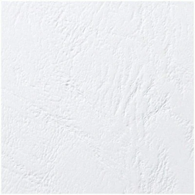 Image of GBC LeatherGrain Leather Grain Cover Plates, Size A4 (250g / m2, White, Pack of 100)
