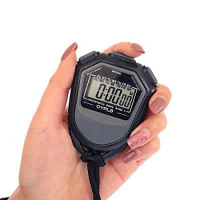 Image of Oypla Black Digital Sports Timing Games Stopwatch Timer LCD Display