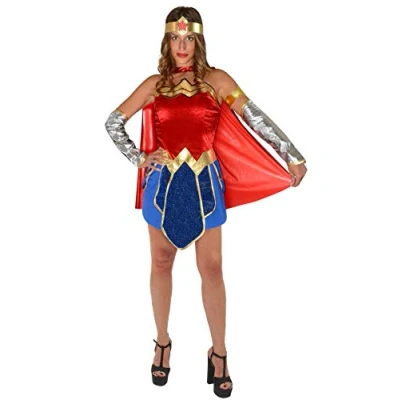 Image of Wonder woman adult costume disguise girl official DC Comics (Size S)