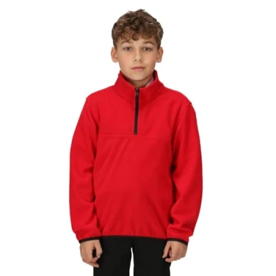 Image of Regatta Professional Kids Lightweight Half Zip Micro Fleece Classic Red, Size: 3 4 Years