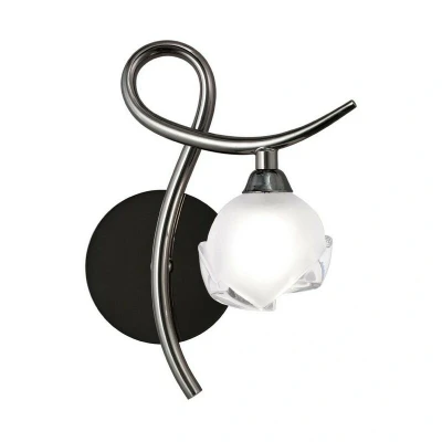 Image of Fragma Wall Lamp Right Switched 1 Light G9, Black Chrome