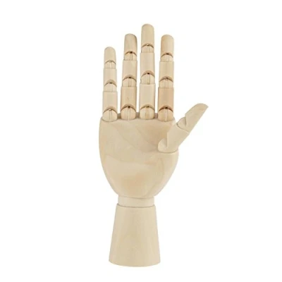 Image of Wooden Hand Model, Mannequin Flexible Movable Fingers Manikin Figure, Ideal for Arts Drawing, Sketching, Painting (1)