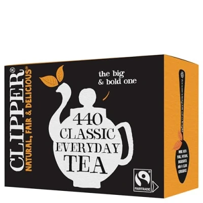 Image of Clipper Classic Everyday One Cup Teabags Black Tea Bags Natural, Unbleached, Plant Based Biodegradable &amp; Non GM Eco Conscious, All Natural Fair Trade (440 Teabags)