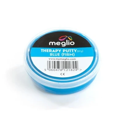 Image of Meglio Therapy Hand Putty 57g for Exercises Targeting Recovery and Rehabilitation, Strength Training Stress Relief, Variable Resistive (Blue (Firm))