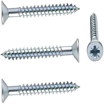 Image of Merriway BH04878 (50 Pcs) Pozi Twinthread CSK Screw, BZP 6 x 1.4 (3.5 30) Pack of 50 Pieces