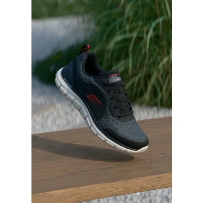 Image of Skechers Track Glendor Mens Runners Burgundy Knit/P 10 UK