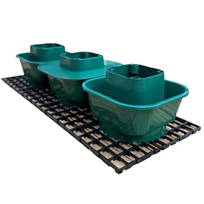 Image of Tomato Growbag Outdoor Watering Pot Kit Set of 3 Pots with Planting Guard &amp; Mat