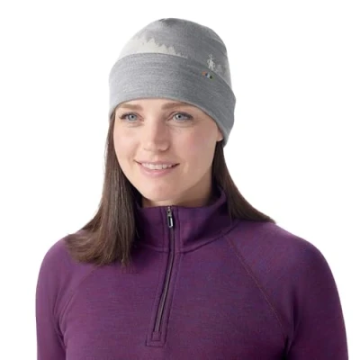 Image of Smartwool Thermal Merino Reversible Cuffed Beanie Light Grey