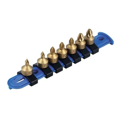 Image of Laser 8665 Low Profile Pozi Drive Socket Bit Set 1/4&quot; D 7pc