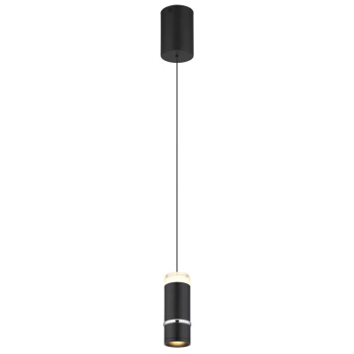 Image of Alvarado Slim Pendant Ceiling Light Matt Black LED 3000K