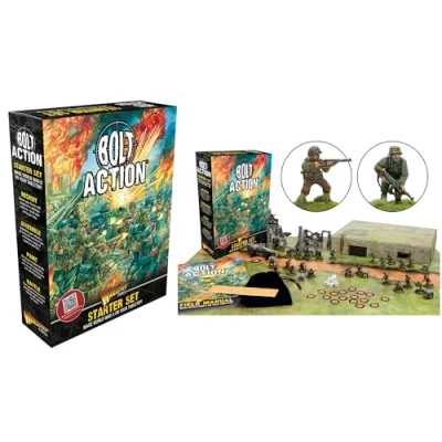 Image of Warlord Games Bolt Action Starter Set a 28mm World War 2 Strategy Tabletop Battle Game for or more Players Using Miniatures