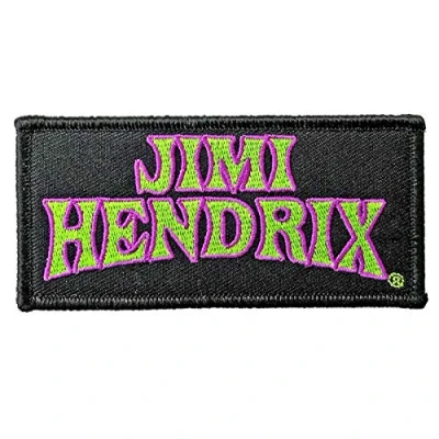 Image of Jimi Hendrix Patch Arched Logo Official Black Iron On One Size