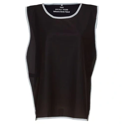 Image of Yoko Men&#039;s Yk009/Hvj259 Hi Vis Reflective Border Tabard Black, Small/Medium