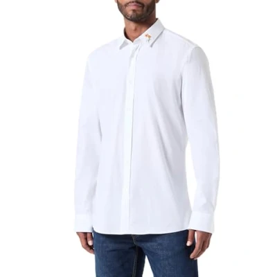 Image of HUGO Men&#039;s Elisha02 Shirt, Open White199, L