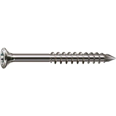 Image of SPAX T Star Plus 0467000450703 Facade Screws Stainless Steel A2 4.5 x 700 mm Pack of 100 Very Small Countersunk Head Partially Threaded Cut Tip