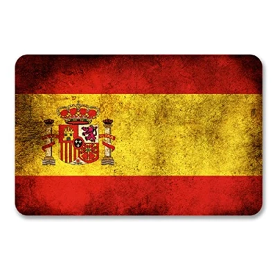 Image of 2 x 10cm Spain Spanish Flag Vinyl Sticker Laptop Car Travel Luggage Bull #6159 (10cm Wide 6.5cm Tall)