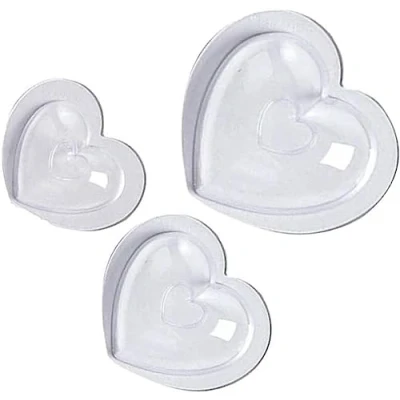 Image of 3D Love Heart Shape Bar Molds Polycarbonate Chocolate Mold Candy Fondant Tray Mould Plastic Form Baking Pastry Bakery Tools