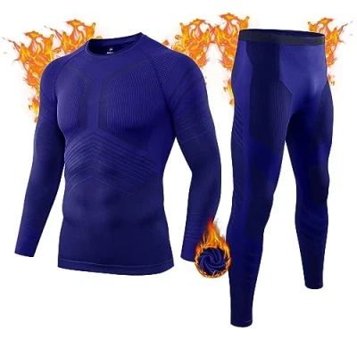 Image of MEETWEE Men Thermal Underwear Sets, Long Sleeve Base Layer Compression John, Tops &amp; Bottom Suit, Quick Dry Winter Skiing Running Green