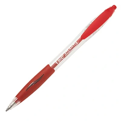 Image of BIC Atlantis Clic Ball Pen 1.0mm Box of 12 Red