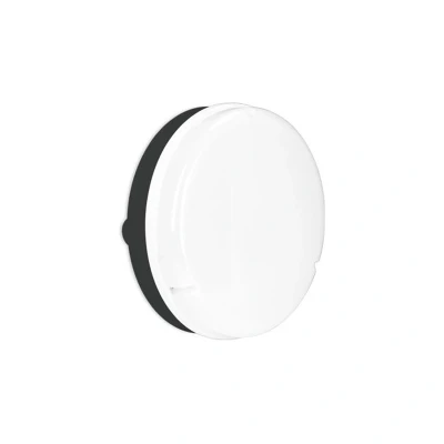 Image of UtiliteDrum 20W IP65 Emergency LED Round Bulkhead Black 4000K Aurora