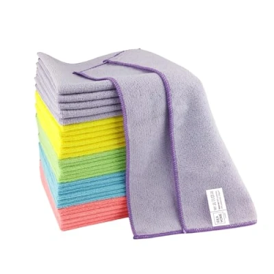 Image of Leviatan Microfiber Cleaning Cloths 30 Pack for Home, Hotel, Office 30x30cm Multicolored of 5 6 Sets