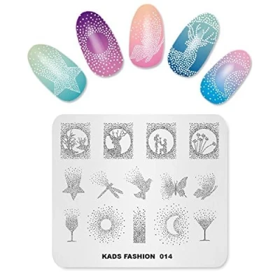 Image of KADS Nail Stamping Plate Fashion Art Stamp Template DIY Image Manicure Stencil Tools (FASHION 014)