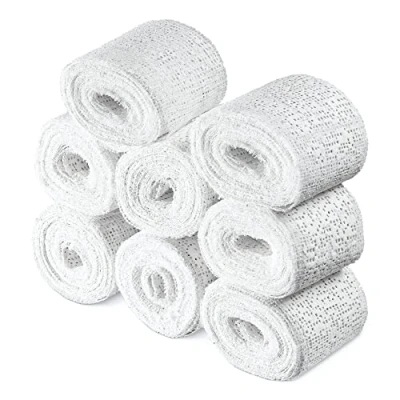 Image of Navaris Plaster Cast Bandage Kit Skin Friendly of Paris Bandages for Art, Crafts, Modelling, Moulds Set 8 Rolls 5 cm x 3 m